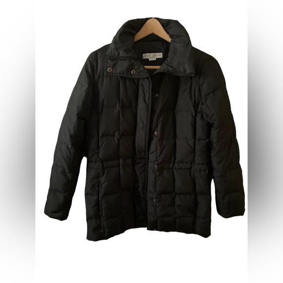 Larry Levine Goose Down Puffer Black Shawl Collared Women’s Coat Size X Small - Picture 1 of 13